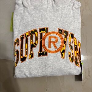 Supervsn Heather Gray Collegiate Camo Hoodie Size M New With Tags In Bag!